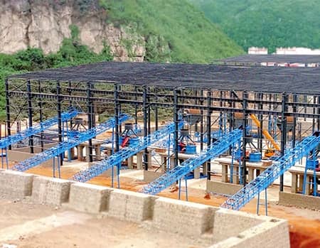 云南2000噸建筑用砂石骨料生產(chǎn)線(xiàn)